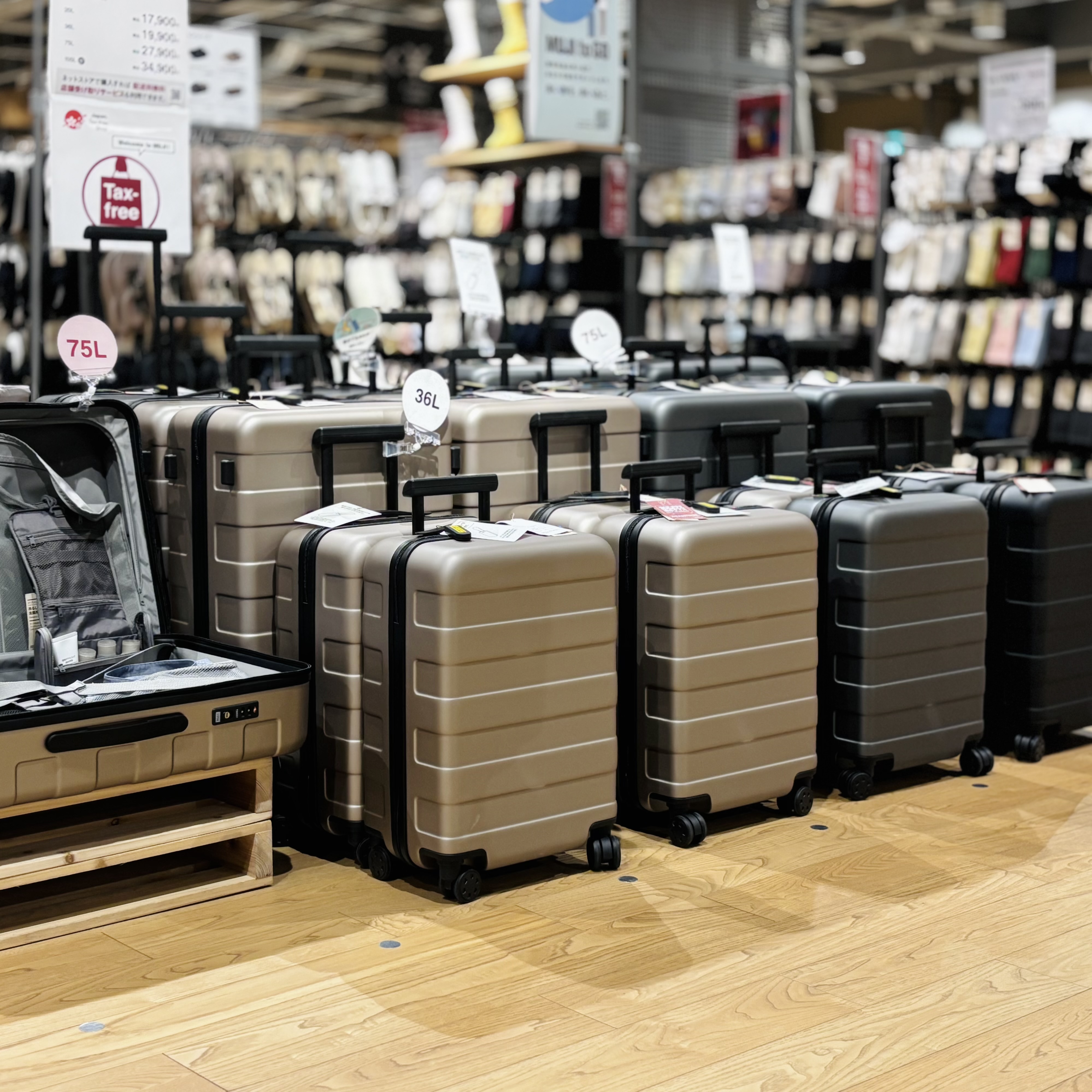 ハードキャリーケース売り場の画像