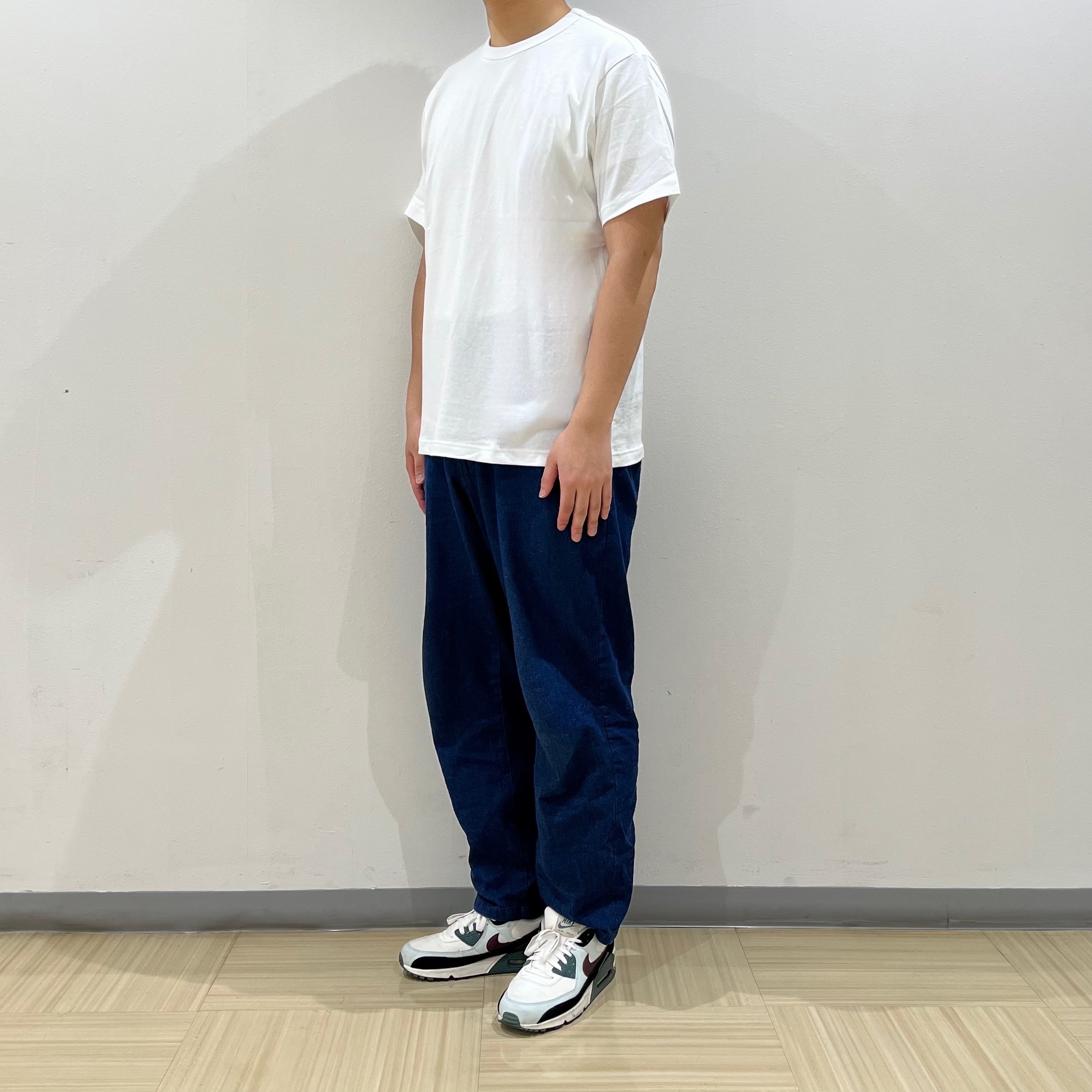 洗いざらし太番手 クルーネック半袖Ｔシャツ
