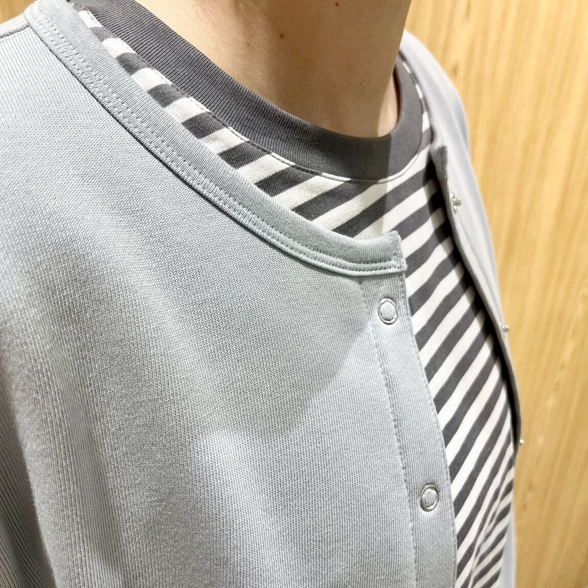 スウェットカーディガン　アップ
