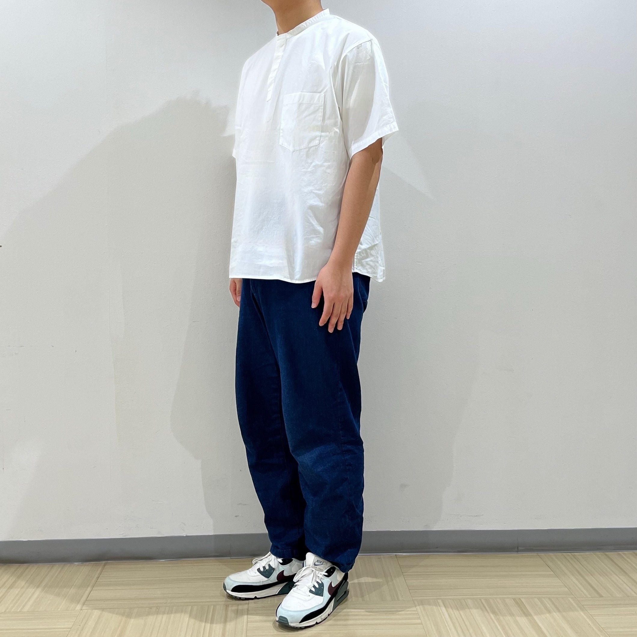 涼感　ヘンリーネック半袖Tシャツ