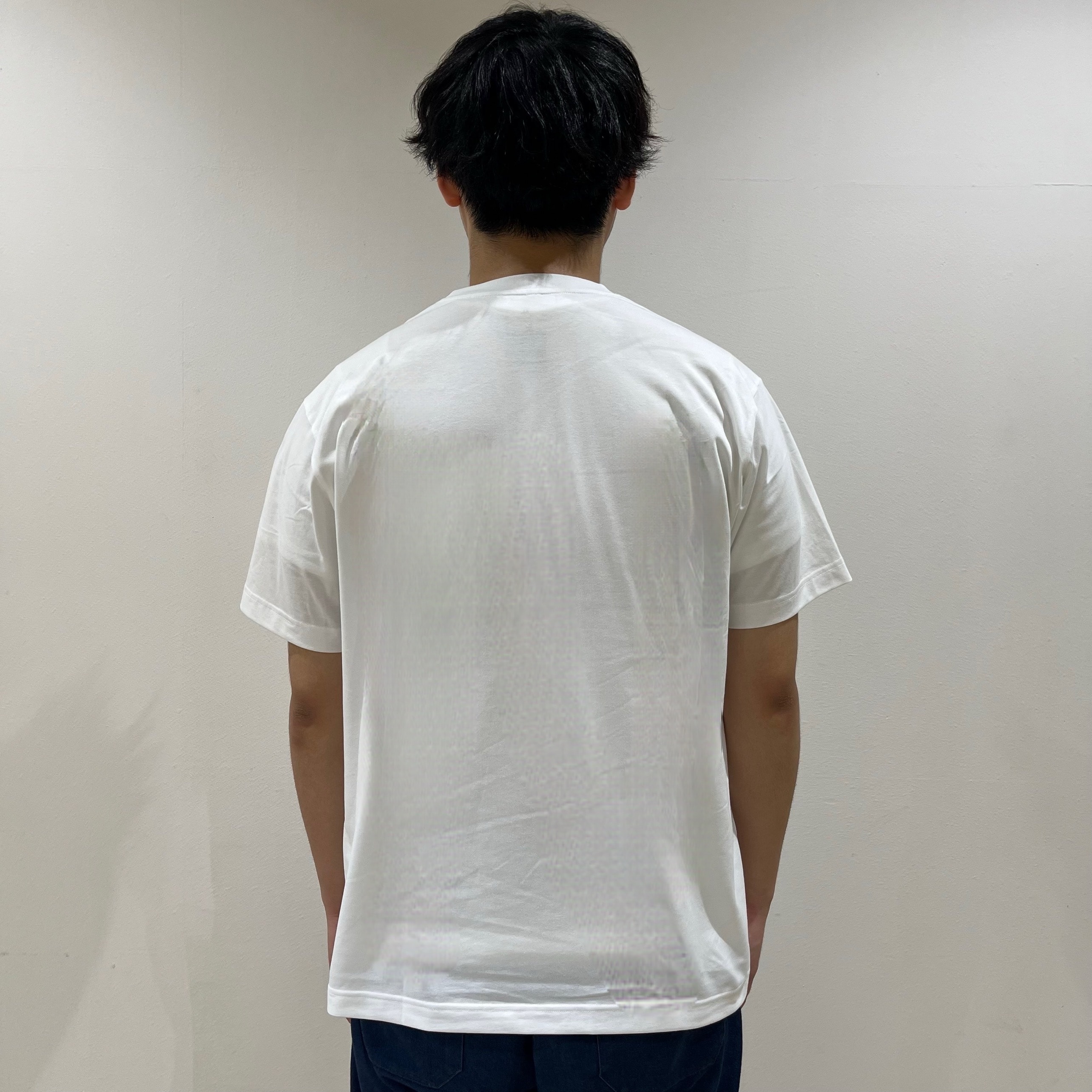 天竺編み　クルーネック半袖Tシャツ