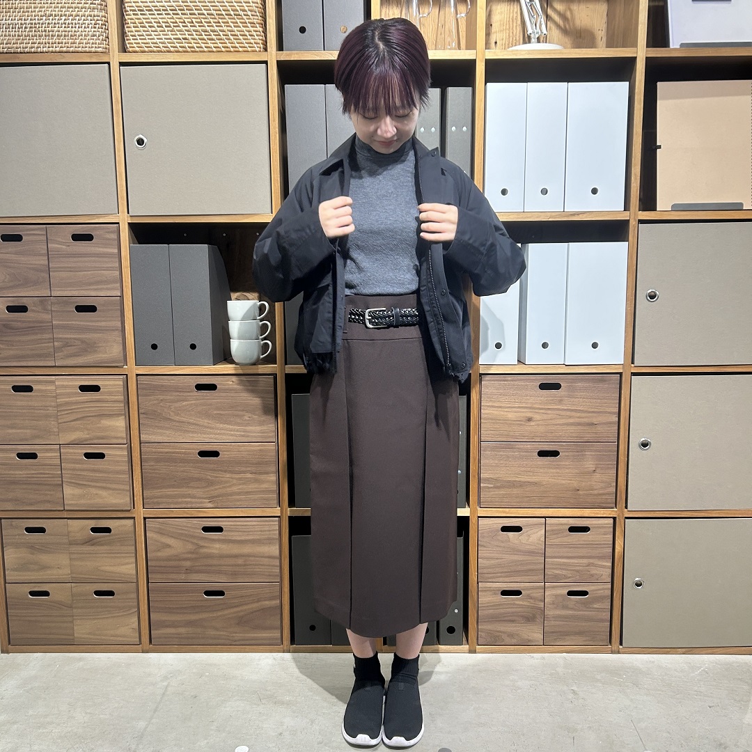 ユニフォーム素材で作った　タックスカート