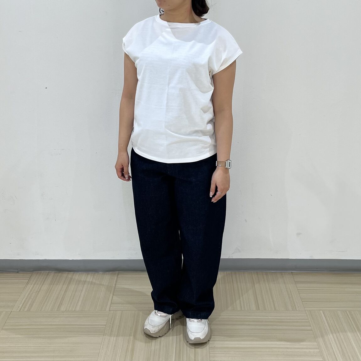 天竺編みフレンチスリーブTシャツ