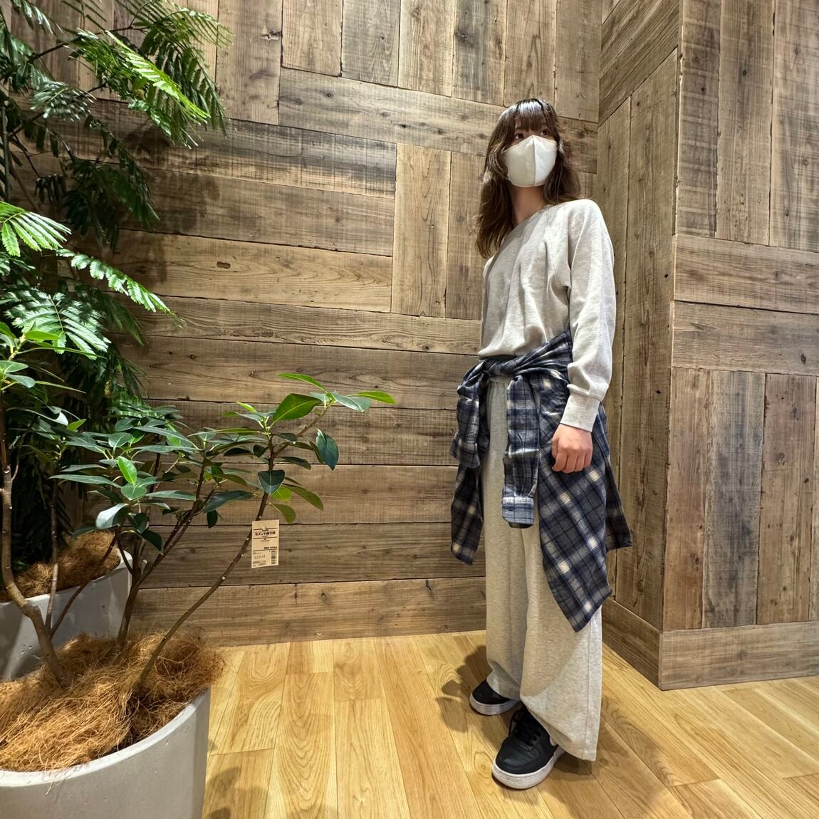 フランネルシャツ　全身腰巻き