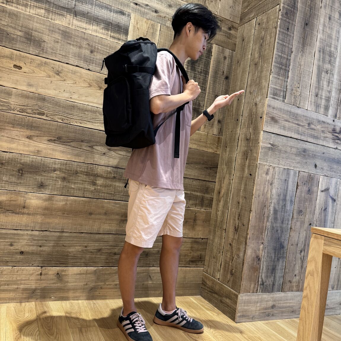 涼感ワイド半袖Tシャツシャツ　横