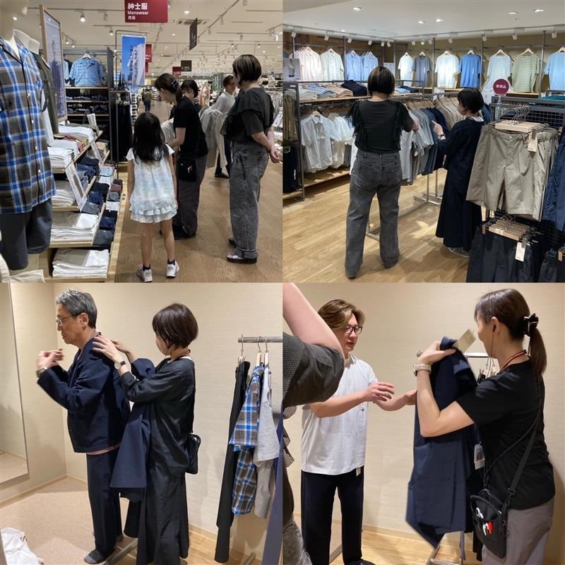 店内にて商品検討中