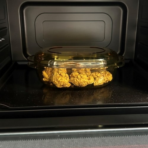 レンジに入れている画像