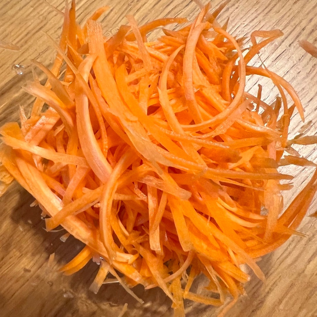 千切りした野菜