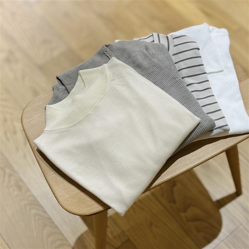 婦人ハイゲージニット・起毛フライスTシャツの画像