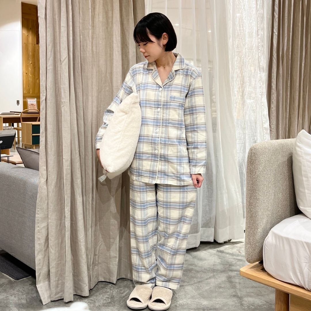 無印良品／XL／脇に縫い目のない／ピンクチェックとブルー2点