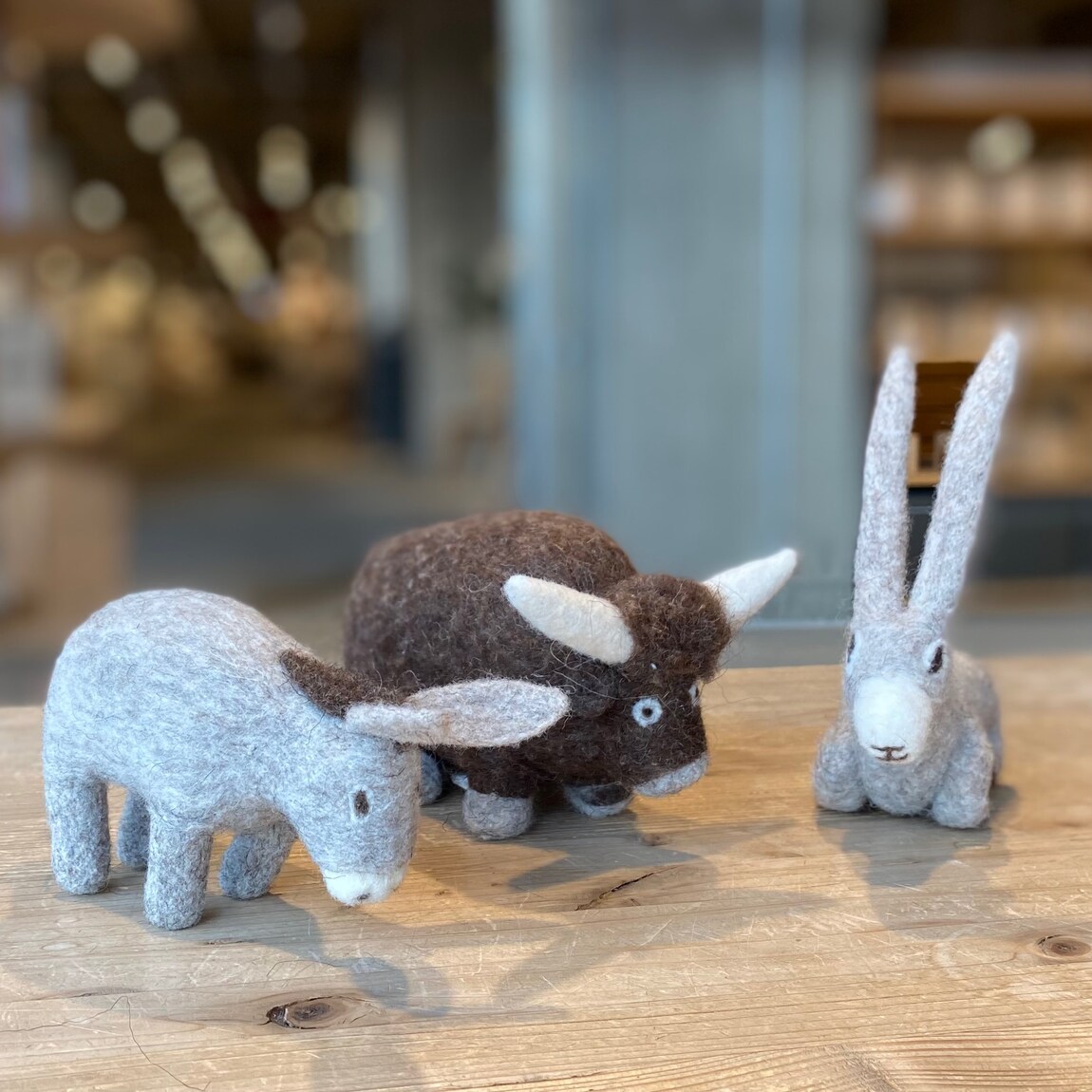 【シエスタハコダテ】Found MUJI ウールフェルトの動物たち