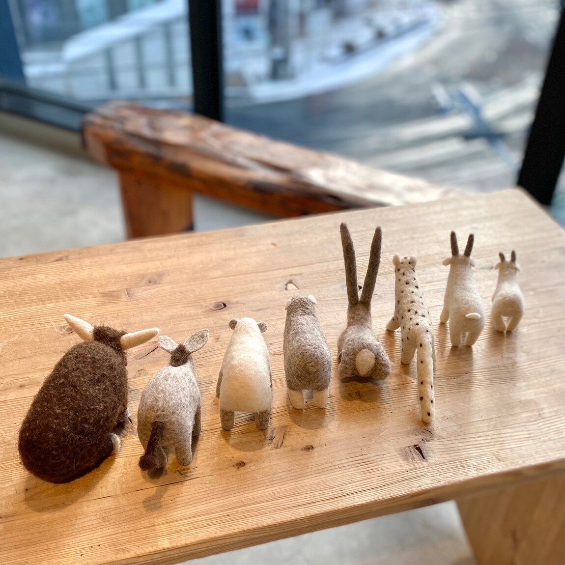 【シエスタハコダテ】Found MUJI ウールフェルトの動物たち