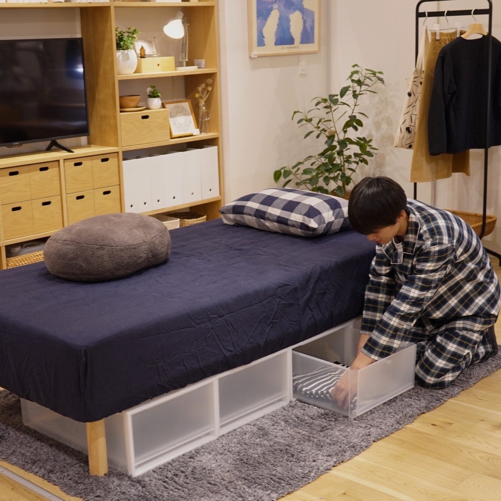 無印良品　シングル脚付マットレス　ポケットコイル（洗えるカバー組み立て仕様） 脚付マットレス ポケットコイル （洗えるカバー 組み立て仕様