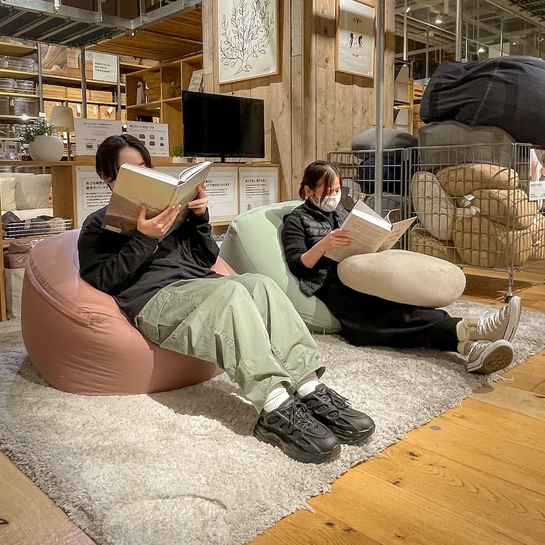 体にフィットするソファ無印良品カバー人をダメにするソファ良品計画ビーズソファMU