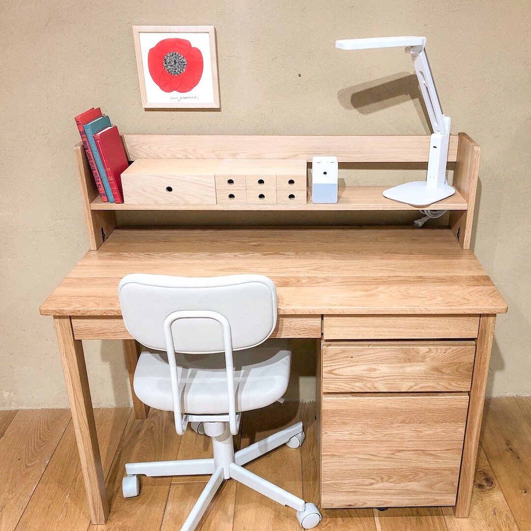 無印良品　オーク無垢材デスク : 無印良品 木製デスク オーク材 幅110×奥行55×高さ70cm 12841050 : ホーム＆キッチン