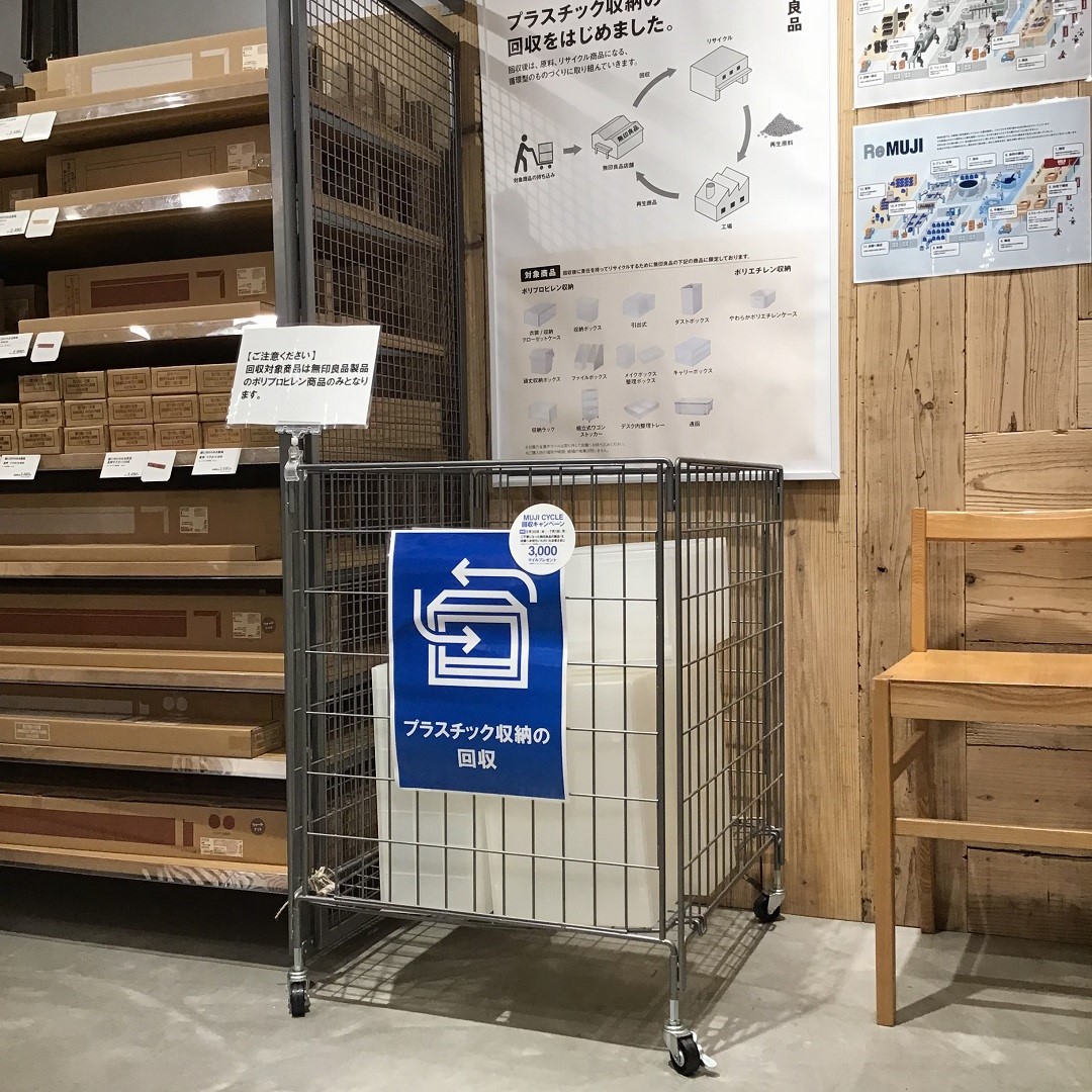 プラスチック収納の回収は３号館にて行っています