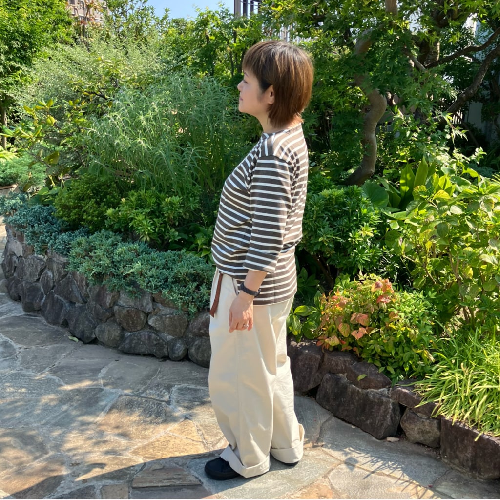 太番手ボーダーTシャツ