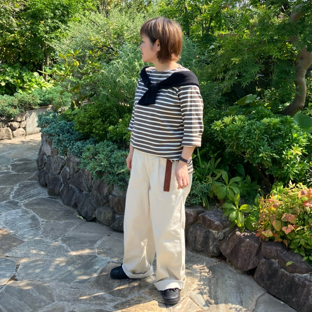 太番手ボーダーTシャツ