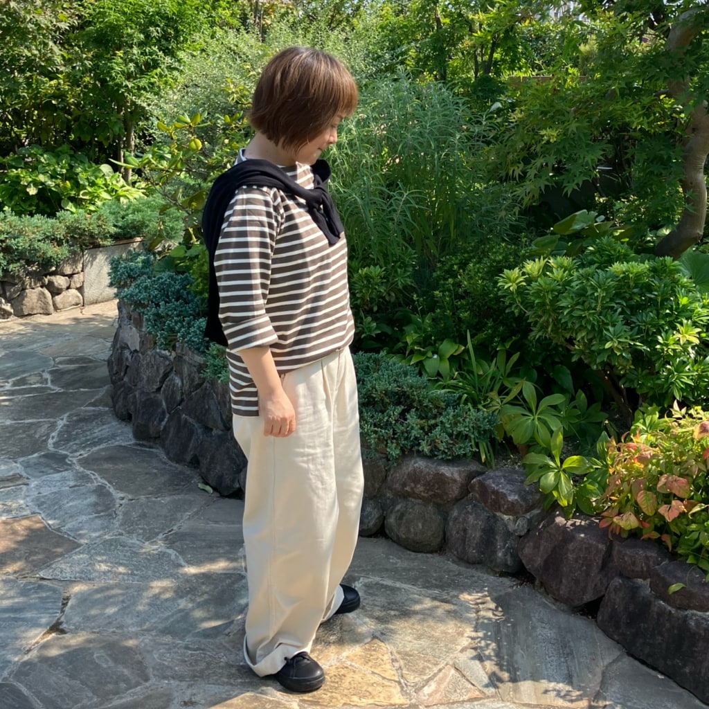 太番手ボーダーTシャツ