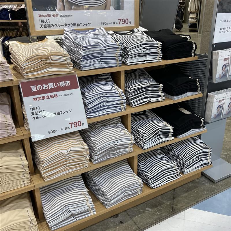 対象商品Tシャツ売場画像