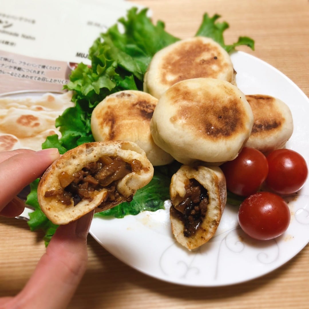 【MUJIcom京都ポルタ】お家でカフェ気分　フライパンでつくるナンをつかったアレンジレシピ