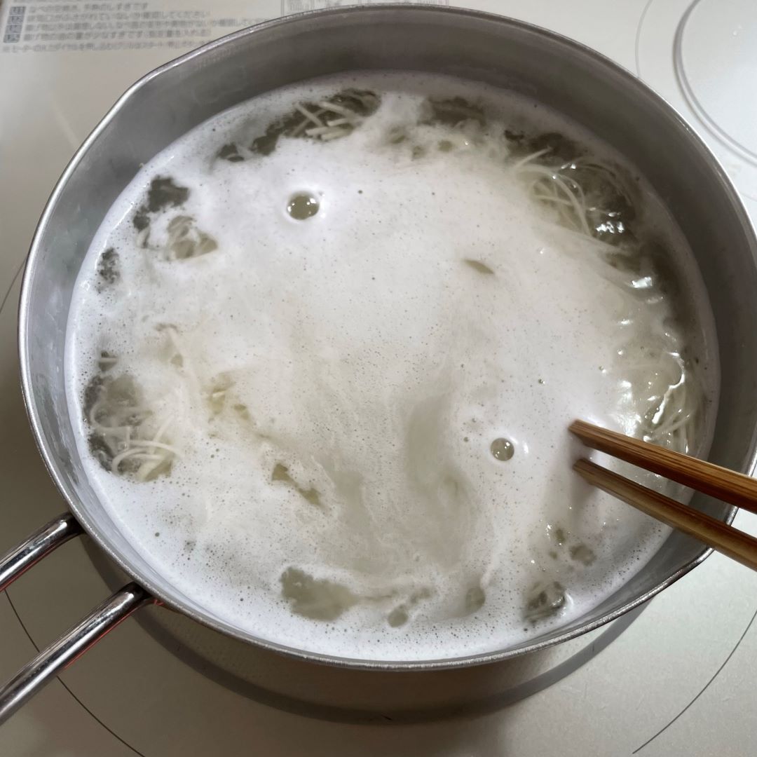 茹でる