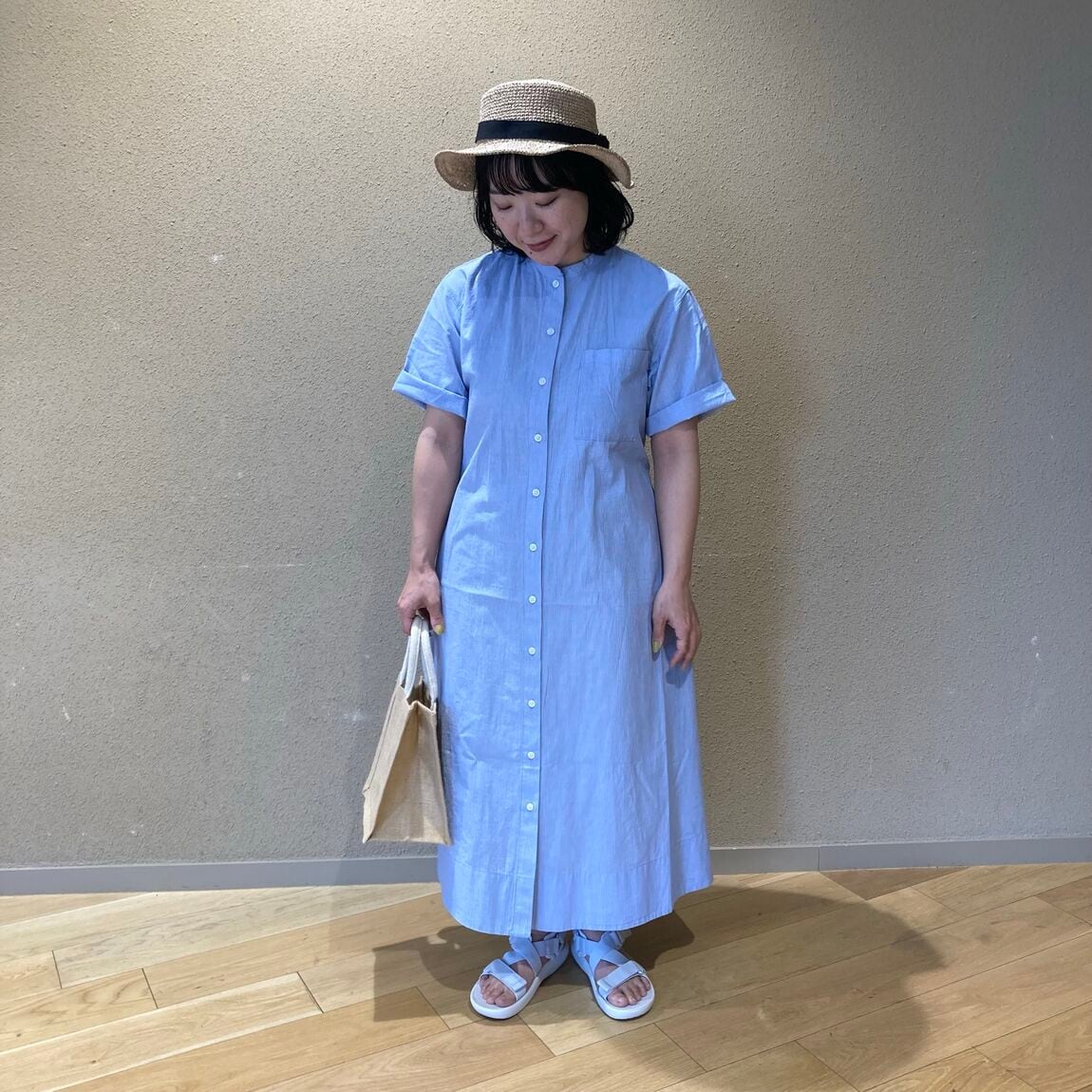 涼感ワンピース　リボン後ろ