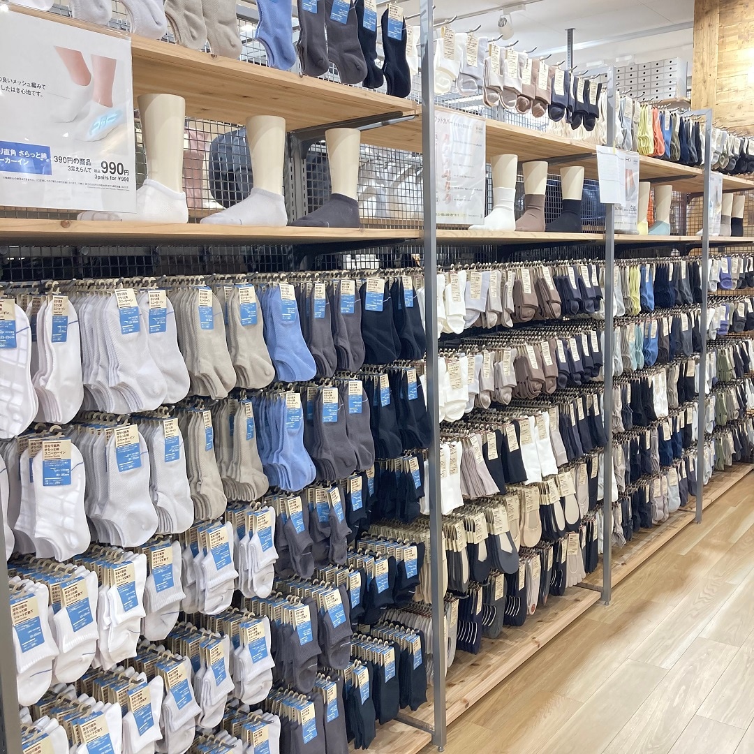 靴下売場の様子