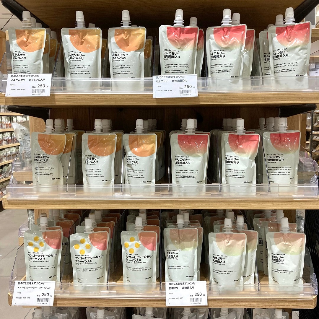 肌のことを考えて作ったゼリー（売場）