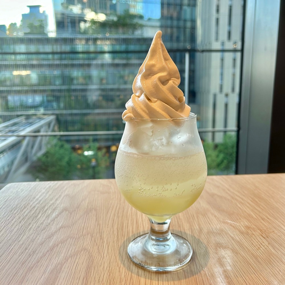 柚子スカッシュ　ソフトクリーム