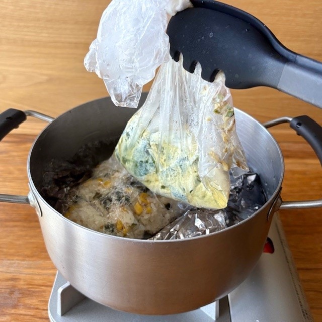 湯せん調理で防災
