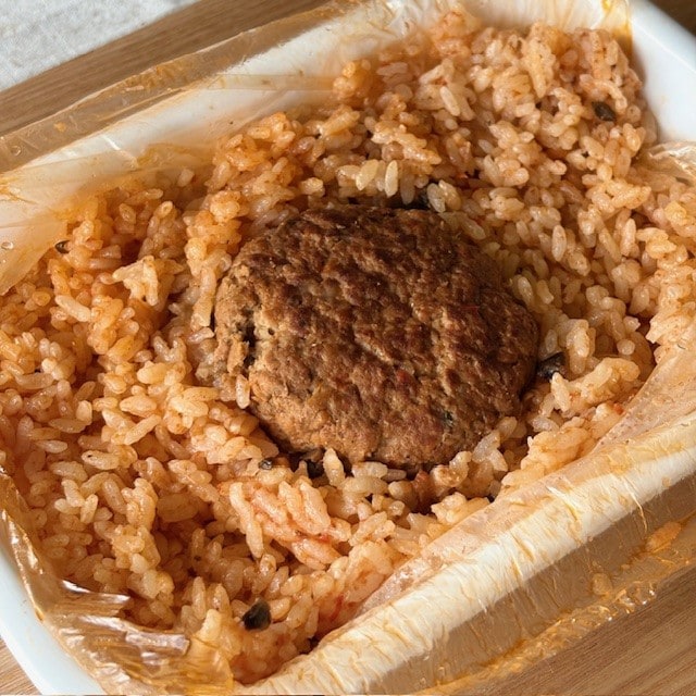 ハンバーグライス炊飯後