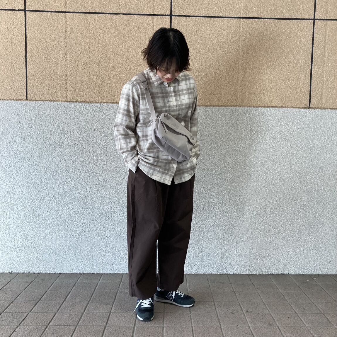 両面起毛フランネル長袖シャツ
