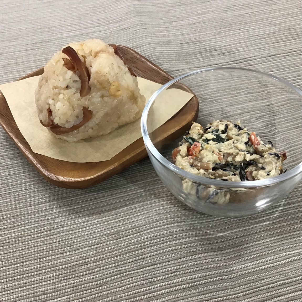 炊き込みご飯と白和え
