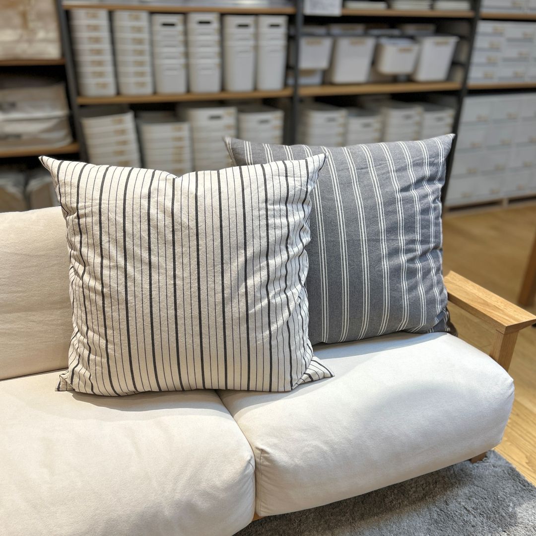 綿洗いざらし大判クッション