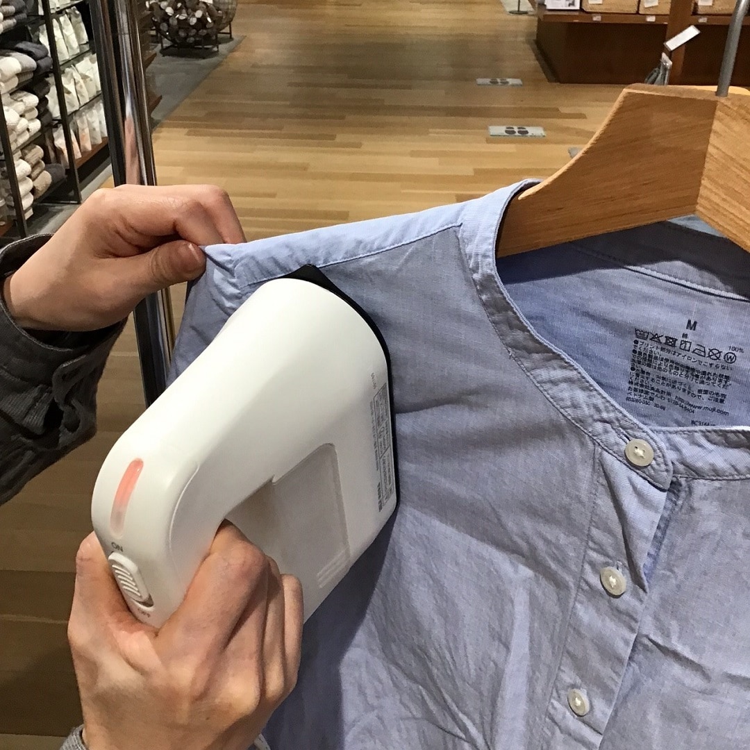 【COCOSA熊本下通】衣類ハンディスチーマー試してみました