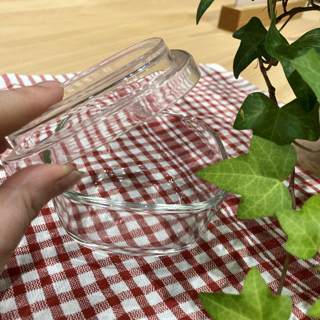 蓋をしたままレンジで使える耐熱ガラス容器