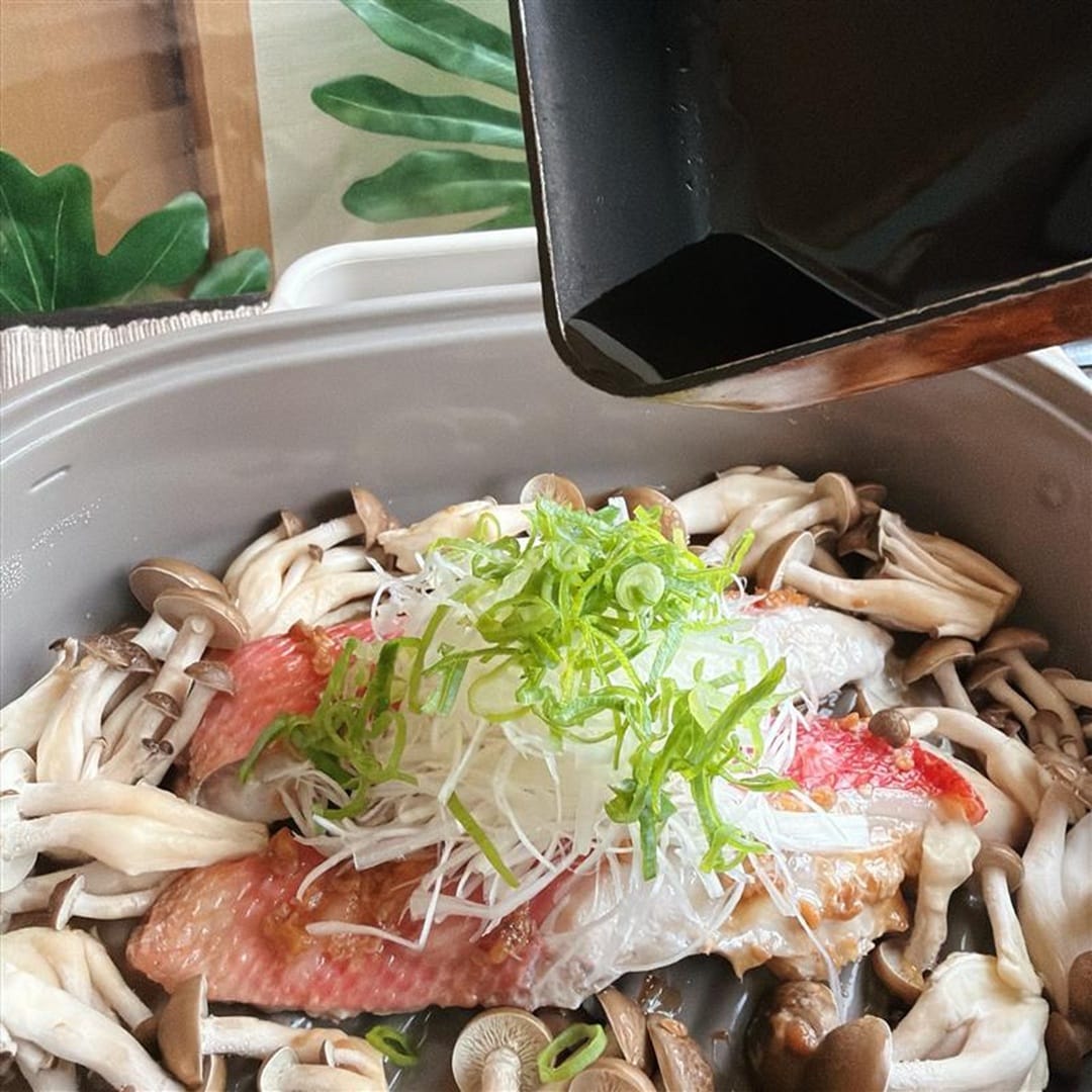 金目鯛の醬油麴蒸しごま油かけ