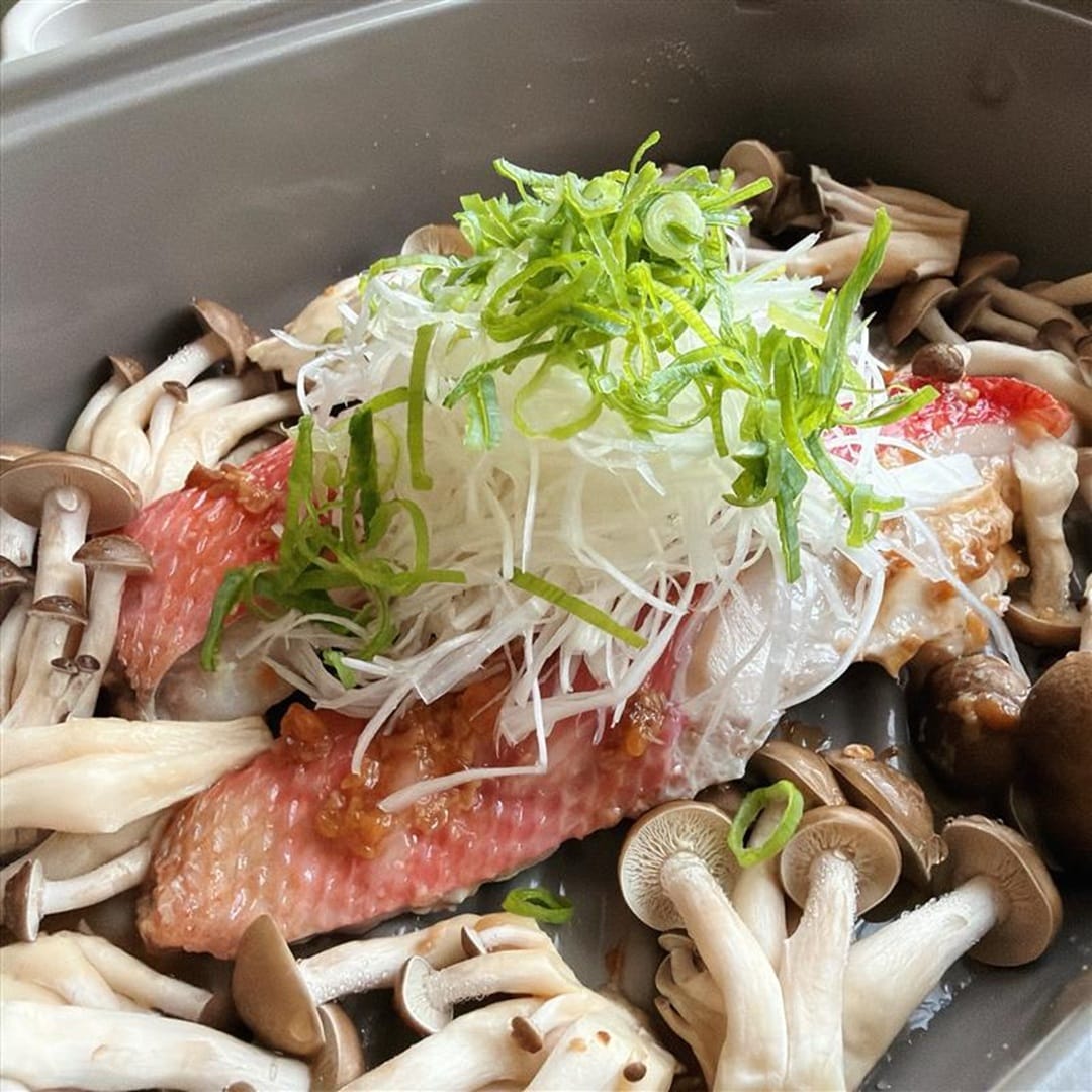 金目鯛の醬油麴蒸し葱のせ