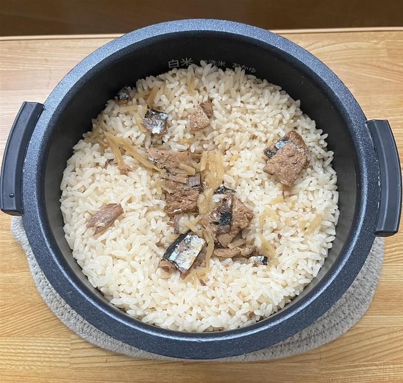 秋刀魚と生姜のごはん