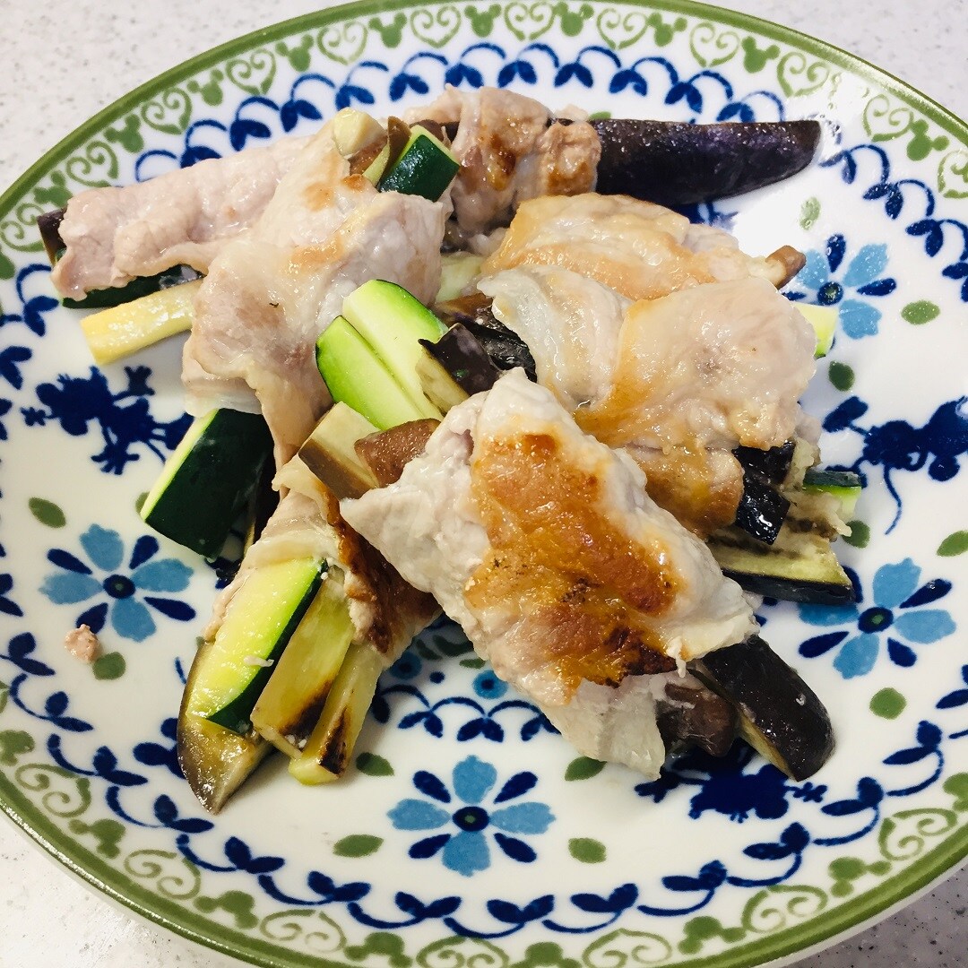 なす肉巻き