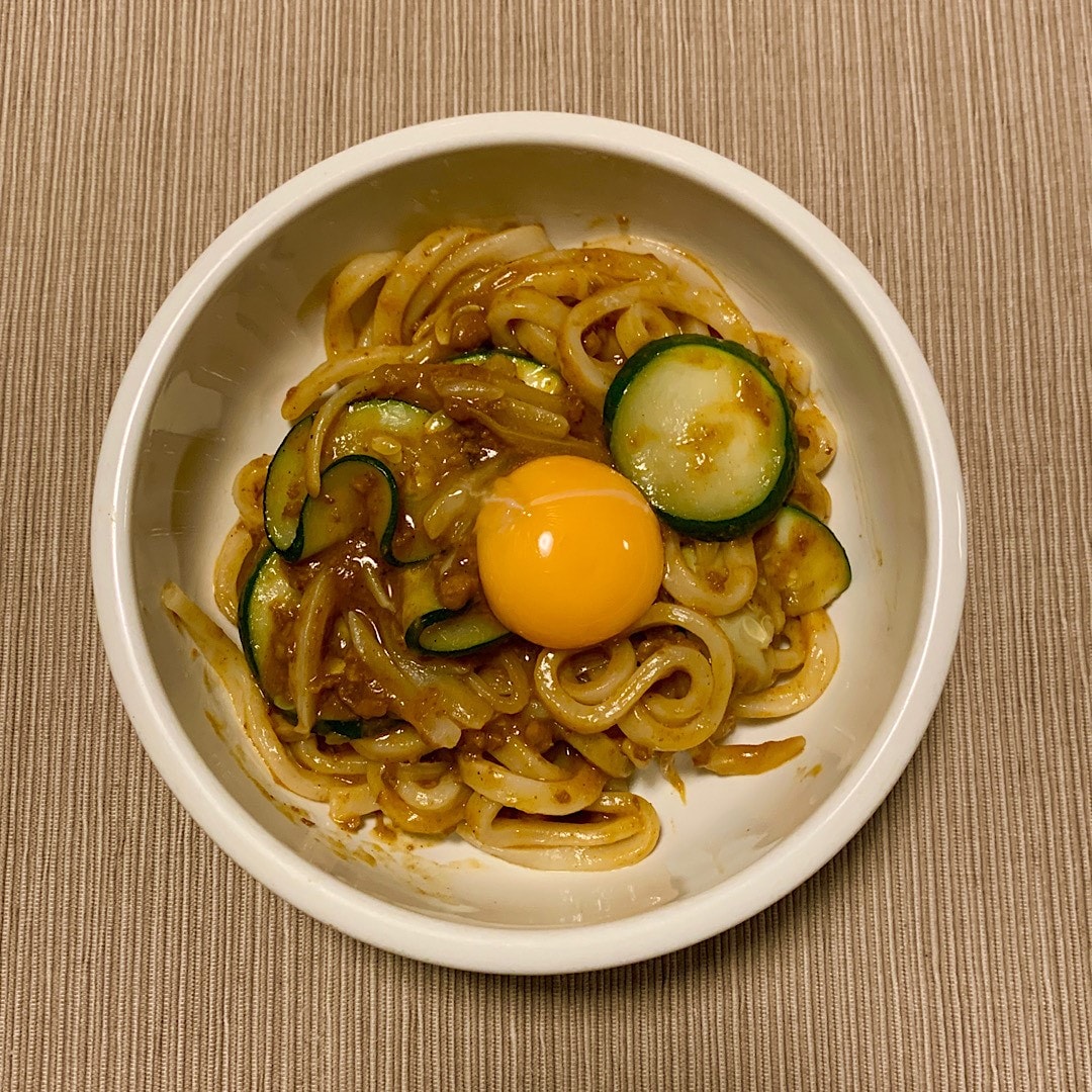 焼きキーマカレーうどん