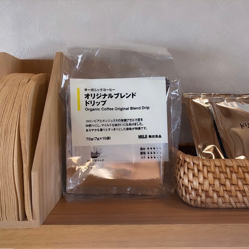 【MUJI com京都ポルタ】 オーガニックコーヒー オリジナルブレンド ドリップ 70g