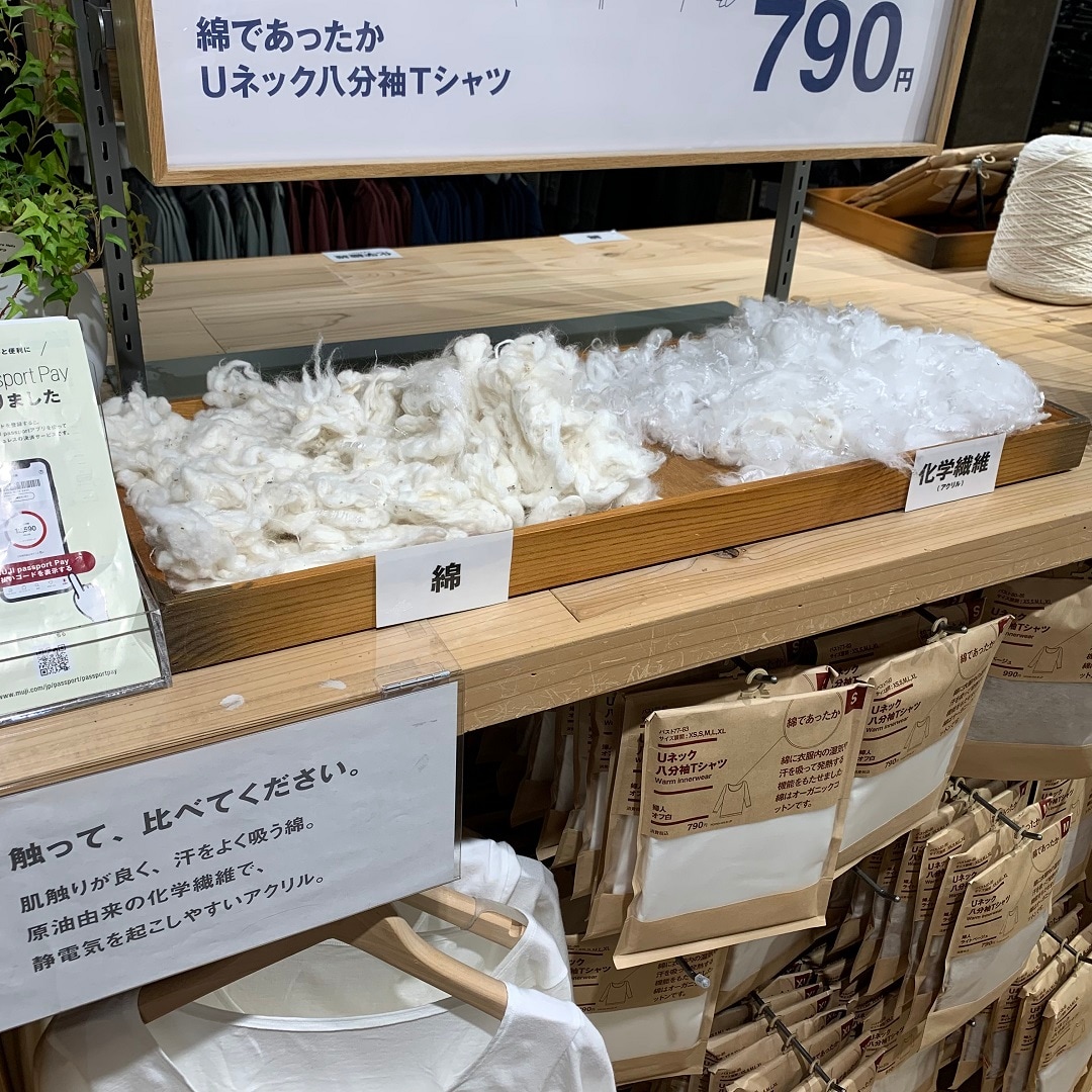 綿と化学繊維の比較