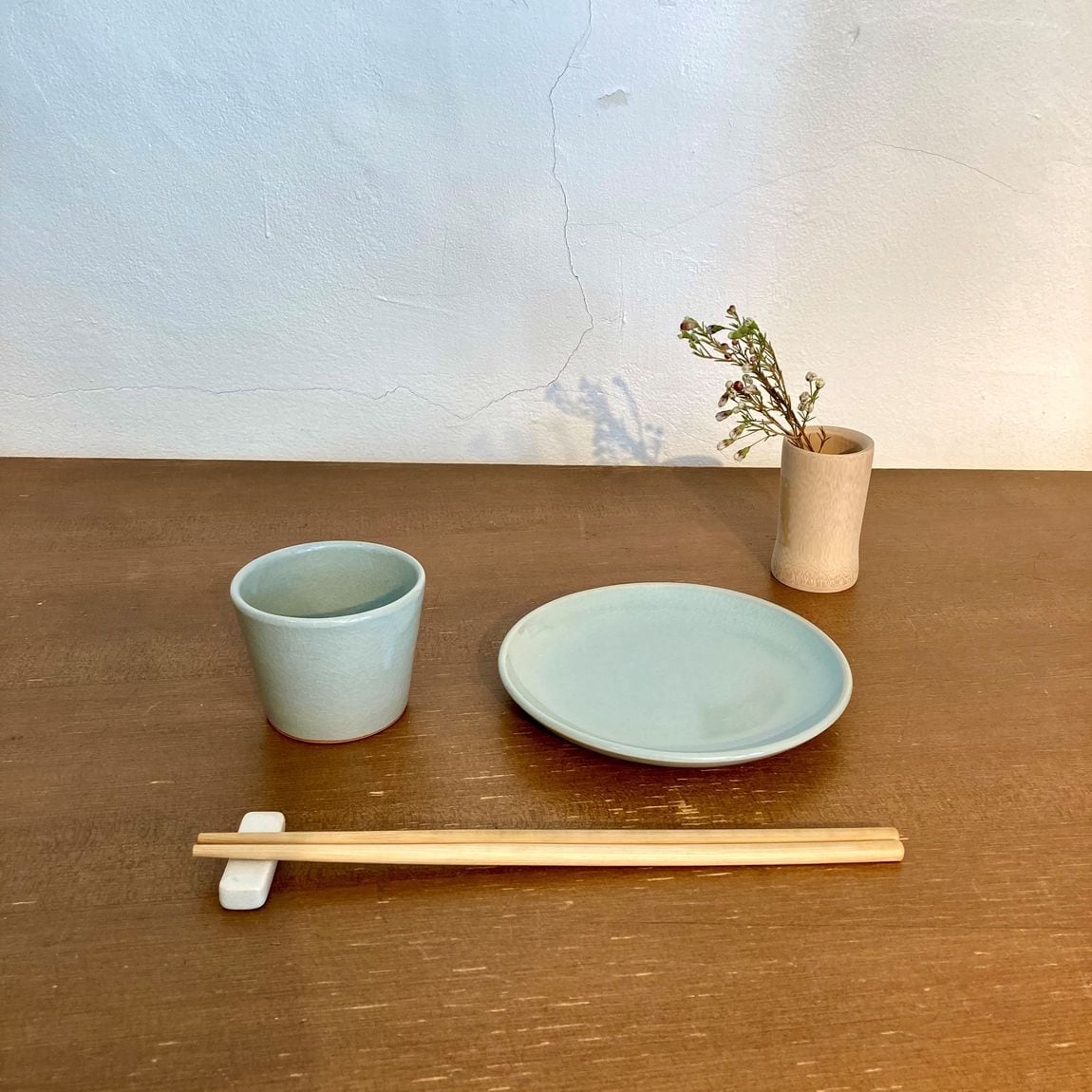 益子焼と箸