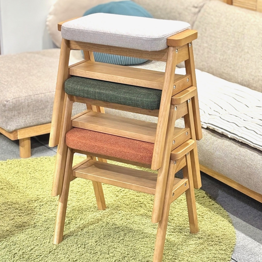 【ザ・モール仙台長町】再生ポリエステル混木製スタッキングスツール