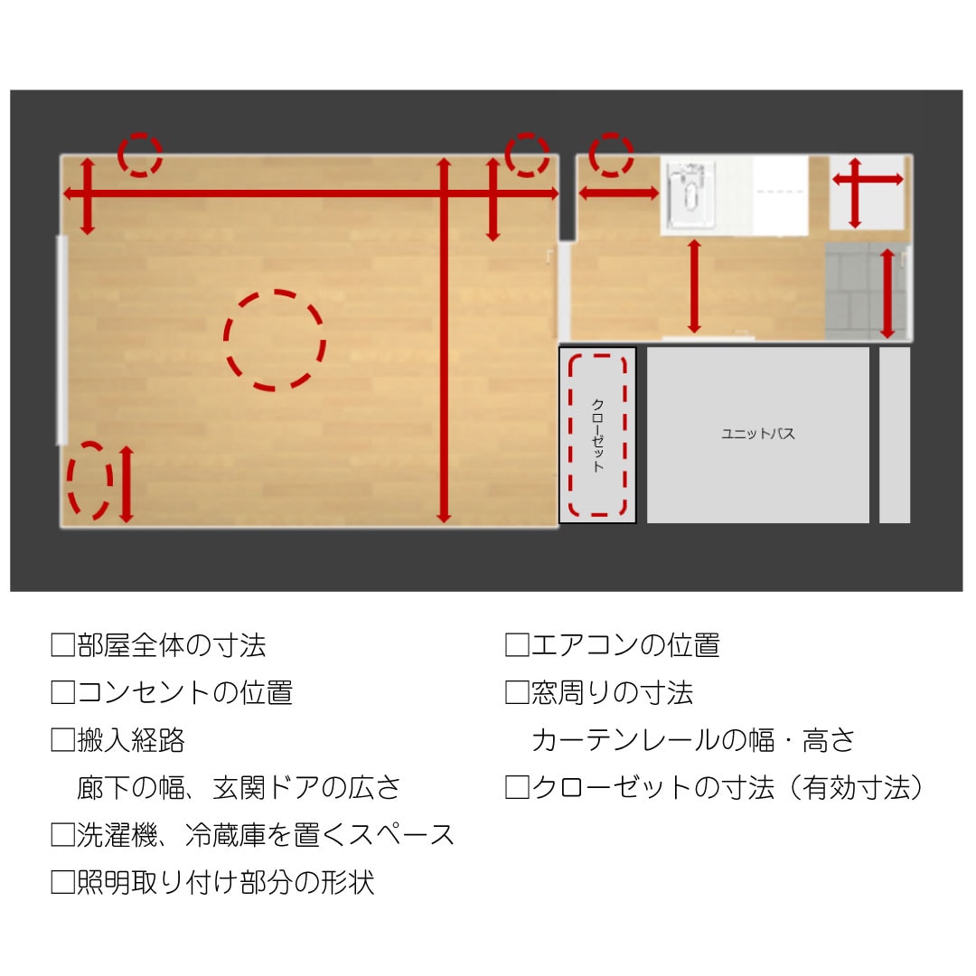 採寸のポイント