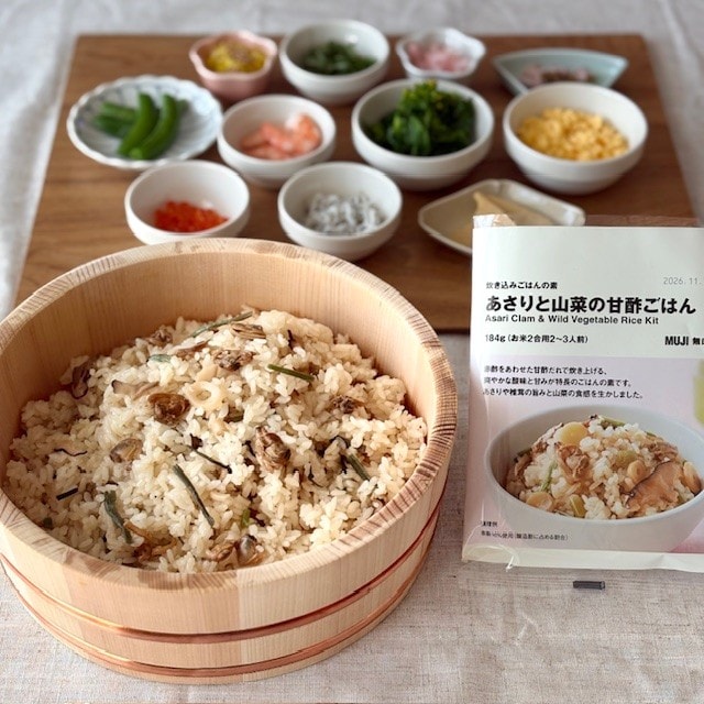 あさりと山菜の甘酢ごはん