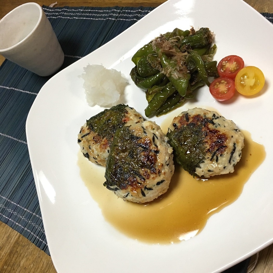 【難波】乾燥ひじきの豆腐ハンバーグ