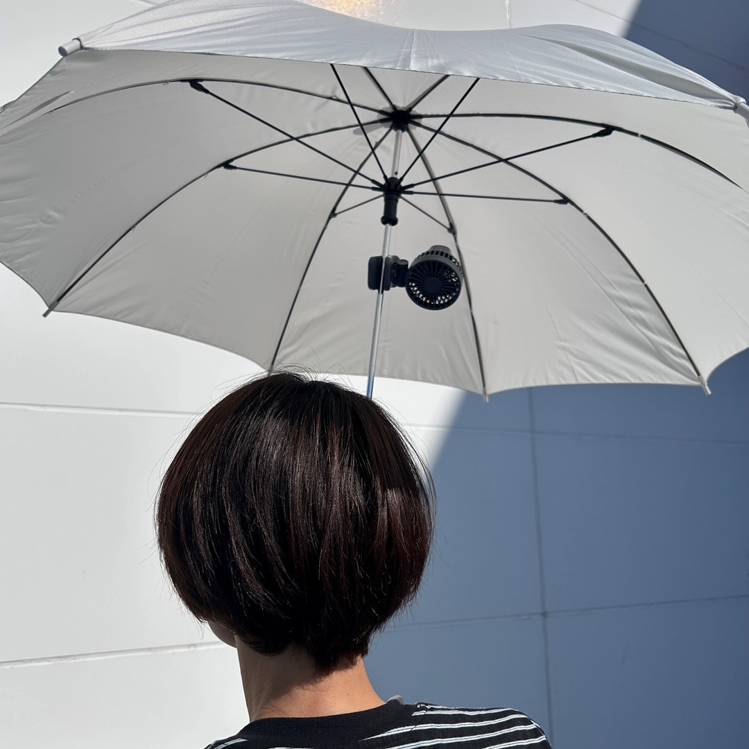 【ゆめタウン高松】クリップファンを傘に